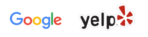 Google Yelp logos